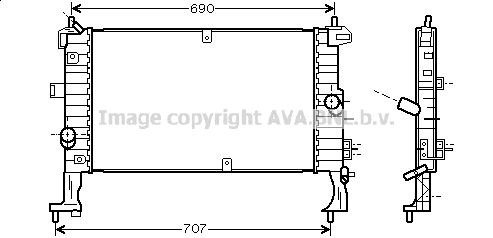 AVA QUALITY COOLING radiatorius, variklio aušinimas OL2346